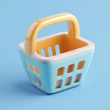 3d Ping Basket Icon Grocery And