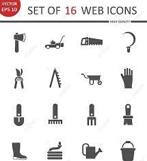 Garden Tools Web Icons Boot Nature