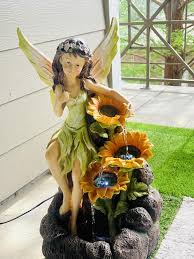 Garden Fairy With Sunflowers 26 High