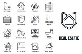 Set Of Real Estate Icon Logo Vector