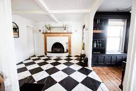 Painted Checkboard Floor
