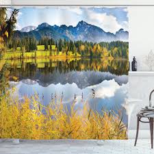 Country Scene And Lake Shower Curtain