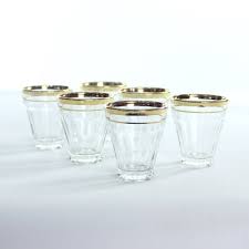 Vintage Gold Rim Drinking Glasses