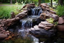 Diy Pond Waterfall Made From Natural Stones