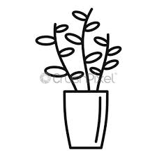 Gardenia Plant Icon Outline Style