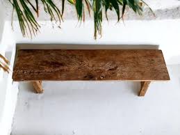 Exclusive Rustic Wooden Bench Arrelart