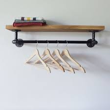 Wood Shelf With Hang Bar Multi Metal 24 Inch West Elm