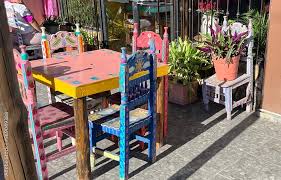 Colourful Mexican Patio With Hand