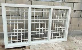 White Mild Steel Grill Window