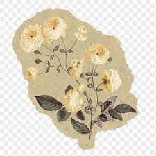 Vintage Flowers Png Sticker Ripped