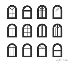 Awning Window Frames Flat Icon