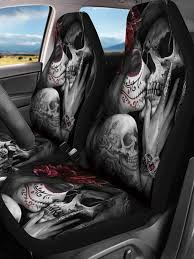 1pc Skull Print Car Seat Cover Shein Asia