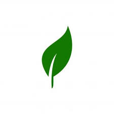 Vegan Icon Green Leaf Label Template