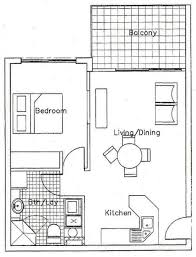 Apartments 1 Bedroom Floor Plan Palm