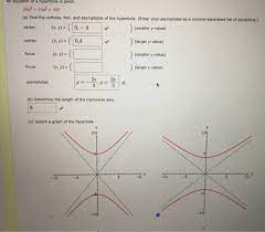 A Hyperbola Is Given 25y2 16x2 400