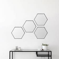 Buy Creative Hexagon Wall Mirror Set Of