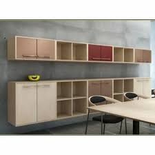 Brown Wall Mounted Wooden Office