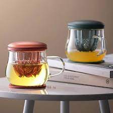 Tea Infuser Fruit Juicer Glass Mug