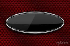 Oval Black On With Chrome Frame 3d