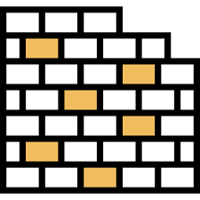 Brick Wall Meticulous Yellow Shadow Icon