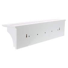 Foster Wall Shelf With Pegs White