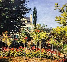 Claude Monet Garden In Bloom In Sainte