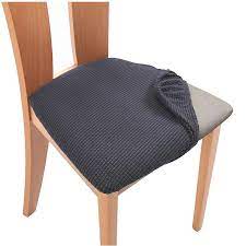 6pcs Same Color Chair Seat Covers For