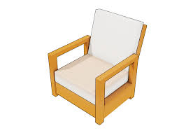 3d Wooden Chair Icon Object Isolated