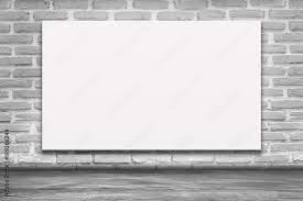 Empty Board On Wall For Advertising