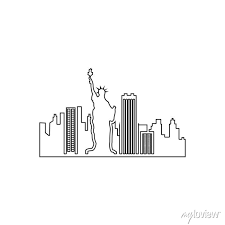 New York Cityscape Icon Element Of