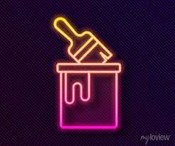Glowing Neon Line Paint Bucket With