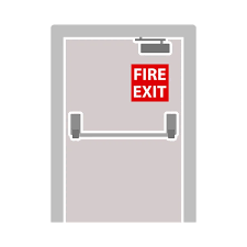 Fire Exit Door Icon Stock Vector By