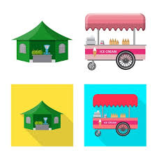 Food Cart Silhouette Vector Images