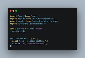 testing styled components with jest
