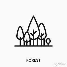 Forest Icon Vector Forest Symbol Sign