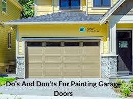Do S And Don Ts For Painting Garage Doors