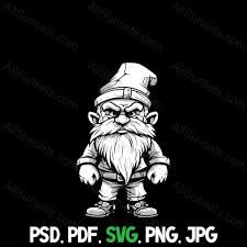 Cursed Garden Gnome Silhouette Svg Png
