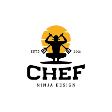 Ninja Chef With Spatula Vintage Logo