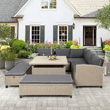 Forclover 6 Piece Wicker Patio