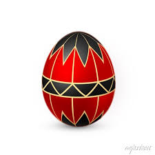 Color Easter Egg On White Background