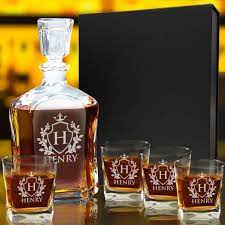 Personalized Whiskey Decanter Set With