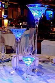 12 X Clear Glass Martini Vases 60cm X 15 Cm