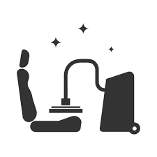 Cleaning Car Seats Icon In Dark Color