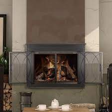 Pleasant Hearth Amhearst Fireplace Glass Door Small