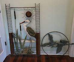 Heron Metal Wall Art Br1