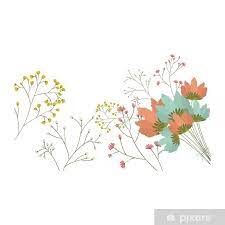 Wall Mural Flowers Icon Decoration