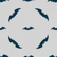 Geometric Textured Bat Icon Pattern In