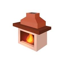 Outdoor Fireplace Vector Art Icons