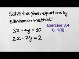 Solve 3x 4y 10 And 2x 2y 2 By