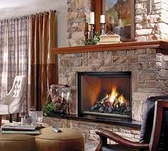 Gas Fireplace Burning